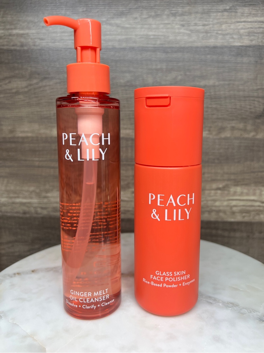 PEACH & LILY Ginger Melt Oil Cleanser & PEACH & LILY Glass Skin Face Polisher